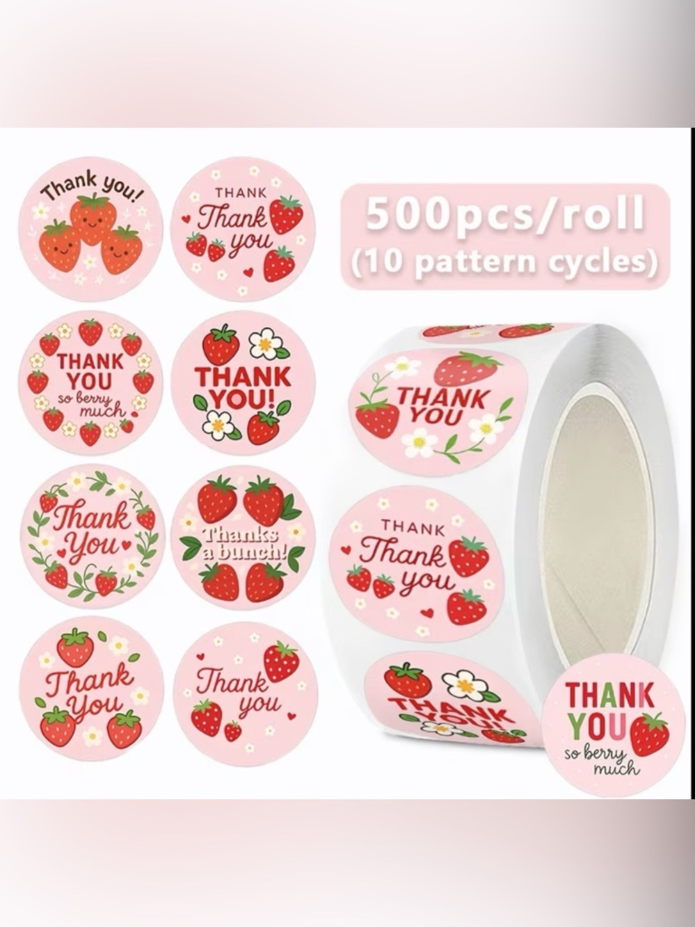 500 thank you stickers ✨